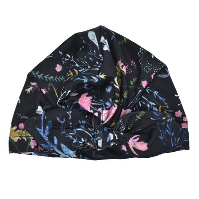 

Baby Fashion Hat Solid Turban Kids Girls Sun Hat Elastic Caps Baby Cap Bow Tie Hat