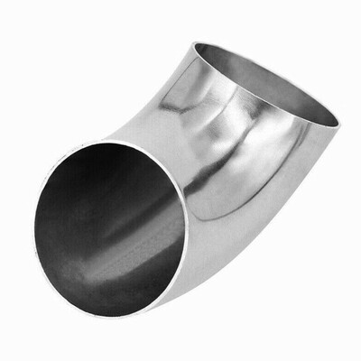 

1 45mm Diameter 304 Stainless Steel Weldable Exhaust Pipe Elbow 15mm Thickness