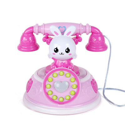 

Children Vintage Cartoon Telephone With Light Music Early Education Story Machine Simulation Telephone Baby Education Gift