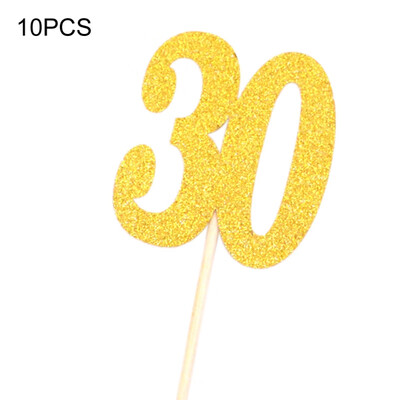

10PCS Digital Cake Insert Cake Decorator Anniversary Party Decoration Festival Party Supplies