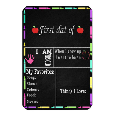 

Gobestart First day of Blackboard Style Birthday Celebration Easy Clean Decoration Logo