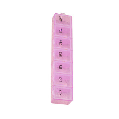 

Weekly Pill Organizer 7 Day Pill Box Case Letters Design Large Compartments Vitamins Tablet Container