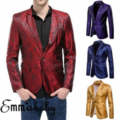 

Men&39s Casual Slim Fit One Button Suit Blazer Business Work Coat Jacket Outwear