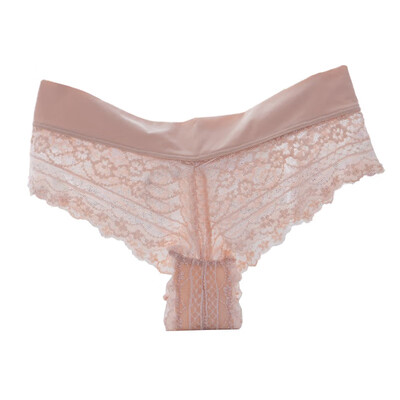 

Sexy Lace Transparent Thong Panties Low Waist Cotton Briefs Underwear Women Breathable G-String