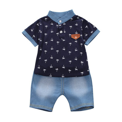 

Baby Boy clothes Set Fashion Summer printed Shirtpant Two-piece suit Casual clothing