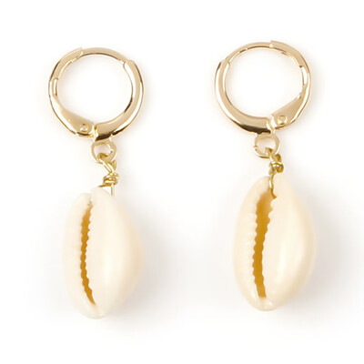 

Natural Cowrie Shell Pendant Drop Earrings Handmade Sea Shell Beads Ear Stud Boho Hawaii Sea Beach Jewelry