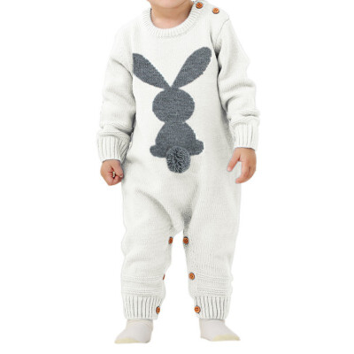 

Baby Rompers Sets Newborn Rabbit Baby Jumpsuit Overall Long Sleevele Baby Boys Clothes Autumn Knitted Girls Baby Casual Clothes