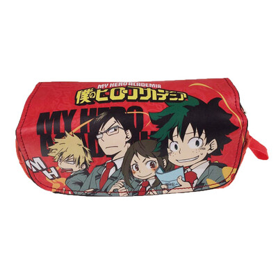 

My Hero Academic Anime Pencil Case Pu Long Pen Bag Printing Pouch Double Zipper Case Student Gift