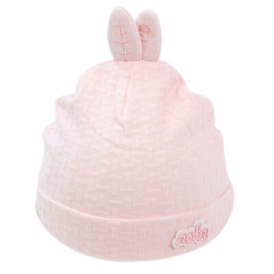 

infant cap spring new baby solid color rabbit ear pullover cap newborn cotton solid color fetal cap for 0-6M