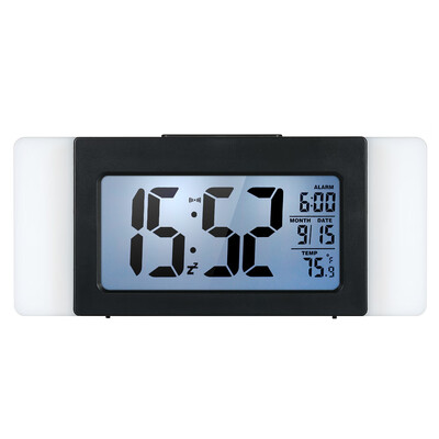 

Intelligent Light Sense Smart Clock Digital LCD Backlight Thermometer Alarm Clock with Snooze Function--Black