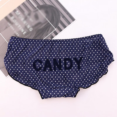 

Fashion Sexy Milk Silk Lady Low Waist Briefs Women Panties Print Breathable Underpants