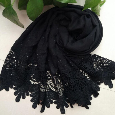 

Stylish Women Lace Flower Muslim Hijab Shawl Long Scarf Scarves Stole Wrap