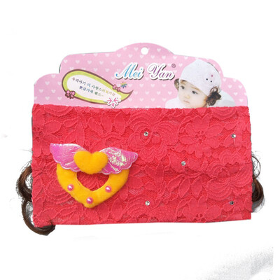 

Baby Accessories Cute Girls Lace Design Wig Headband Headwear Apparel Photography Prop Sweet Wind Party Gift