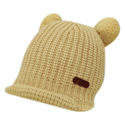 

Newborn Baby Kids New Girls Boys Winter Warm Knit Hat Balls Pompom Solid Warm Cute Lovely Beanie Cap Gifts