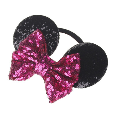 

New Style Baby Children Girl Hairband Cartoon Circle Ear Casual Cute Sequin Bowknot High Quality Party Hair Accessories Headwear