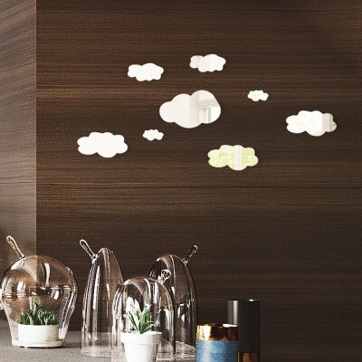 

〖Follure〗Modern Mirror Clouds Style Removable Decal Art Mural Wall Sticker Home Room BK