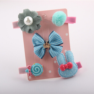 

5 Pcs Cute Baby Girls Cartoon Hair Clip Hairpin Toddler Kids Children Hair Accessories Lovely Headwear Set