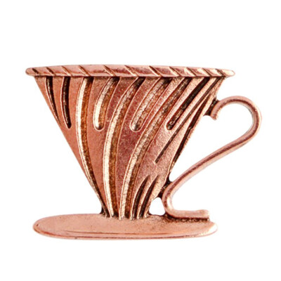 

Women Long Mouth Small Mouth Hand Pot Old Coffee Cup Filter Cup Metal Brooch Accessories Pin jewelry