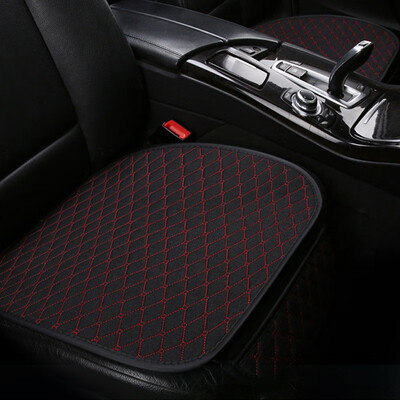 

Linen Fabric Car Seat Cover Front Row Pad Breathable Mat Warm Non-Slip Universal