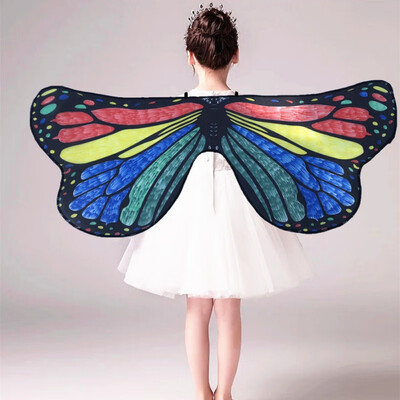 

Fairy Tale Princess Cosplay Costume Butterfly Wings Shawl Cape Stole Kids Boys Girls Scarf Wrap Accessories Girls Costumes Wings