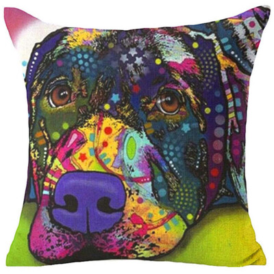 

1PCS European&American style oil painting dog cat linen pillow pillowcase