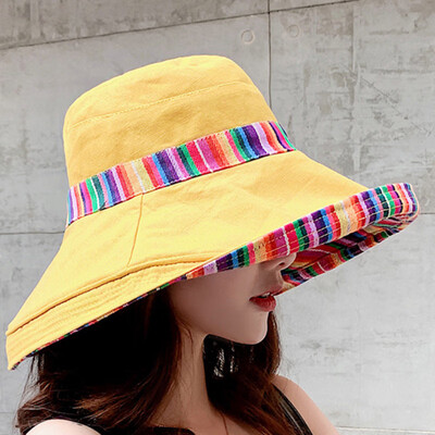 

Double-sided fishermans hat Korean casual big-brim sunshade hat outdoor fashion beach cap sun-proof hat