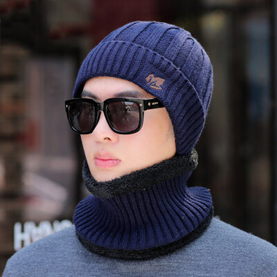 

Men Winter Warm Hat Knit Visor Beanie Fleece Lined Beanie Fashion