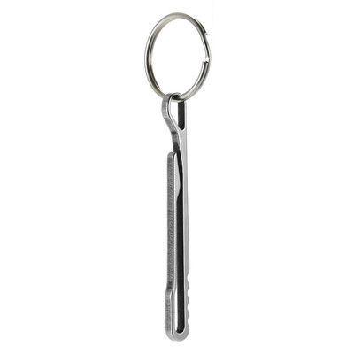 

Outdoor Portable Ring Buckle Locking Carabiners Spring Snap Clips Long Shape Alloy Key Chain with Stainless Steel Double Ring