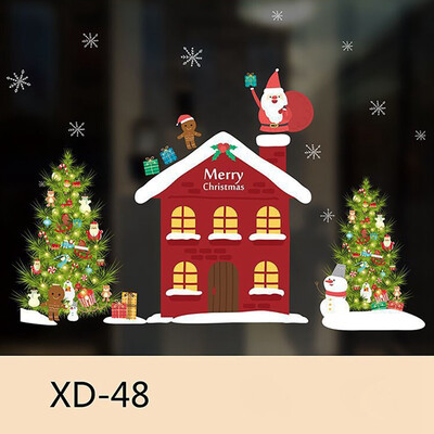 

Christmas Window Decoration Decals Christmas Home Decoration Stickers Christmas Electrostatic Wall Stickers