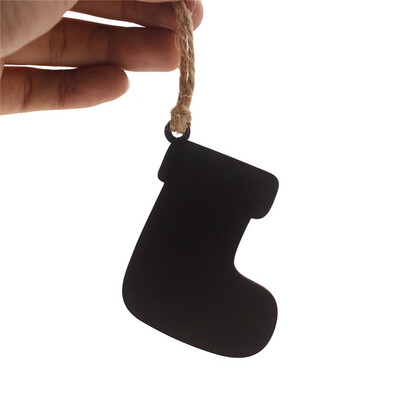 

MDF Double-sided Blackboard Hemp Rope Christmas Decoration