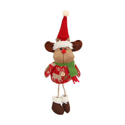 

Gobestart Christmas Ornaments Gift Santa Claus Snowman Reindeer Toy Doll Hang Decorations