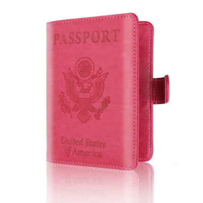 

PU Leather Buckle Passport Anti-Magnetic Storage Bag Passport Holder Wallet Fashion Travel Storage Bag