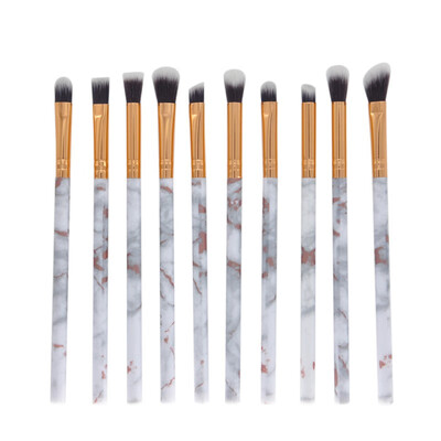 

10PcsSet Professional Marble Eyes Makeup Brushes Handle Eyeshadow Eyebrow Eyeliner Make Up Brush Comestics Tools