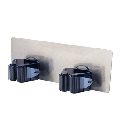 

Hanger Rack Organizer Bathroom Mop Holder Mop Clamp Broom Rack Sticking Hook Simple