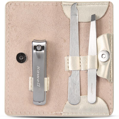 

Korea Kowell Han Kewei stainless steel nail clipper set anti-splash nail scissors personal care repair capacity combination 3 piece set KA308 gold