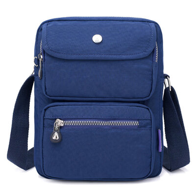 

Women Solid Color Multi Pocket Nylon Travel Crossbody Shoulder Bag Storage Pouch