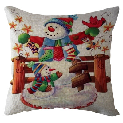 

Tailored Christmas Santa Claus Pillow Case Linen Sofa Throw Cushion Cover Home Decor