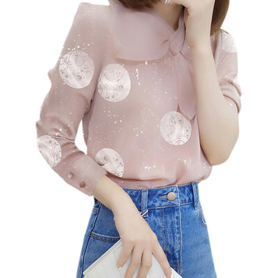 

Fashion Woman Blouses 2018 Long Sleeve Shirt Women Plus Size Blouses Women Clothing Female Dot Blouse Shirt Top Blusas