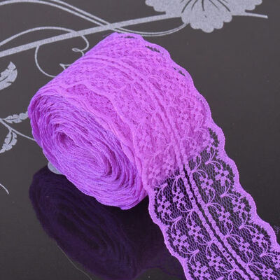 

Holiday Decorative Lace Ribbons DIY Cloth Sewing Lace Non-elastic Ribbons Holiday Lace Ribbons Decorative Accessories