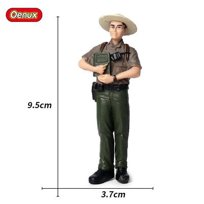 

Oenux Realistic Farmers Model Simulation Breeder Feed Shepherd Figurines Dog Animal Figurine Miniature Cute Toys For Children