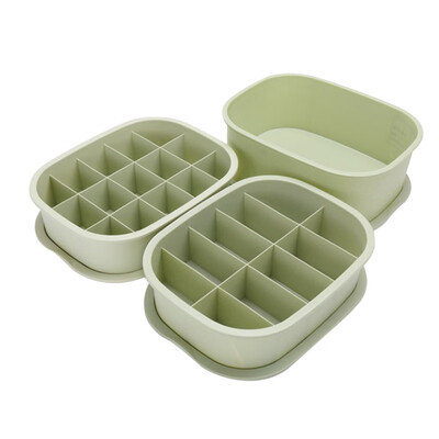 

Gobestart Underwear Socks Storage Box Three-Piece Plastic Compartments Can Be Stacked