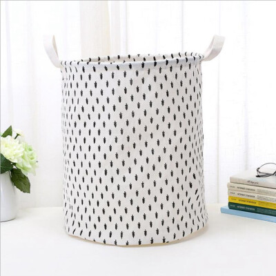 

Foldable Large Linen Washing Clothes Laundry Basket Bag Toys Storage Hamper