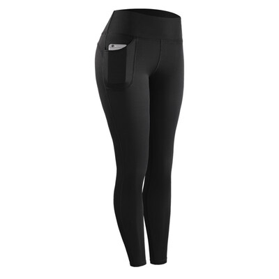 

Woman Quick-Drying Pockets Yoga Pants Breathable Trousers Gym Workout Outdoor Print Tight-fitting Stretch Sports Pants