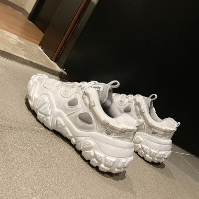 

LZJ New Sneakers Women 2019 Spring Fashion Breathable Casual Cozy Flat Shoes Platform Shoes Outdoor Ladies Dad Sneakers 35-40