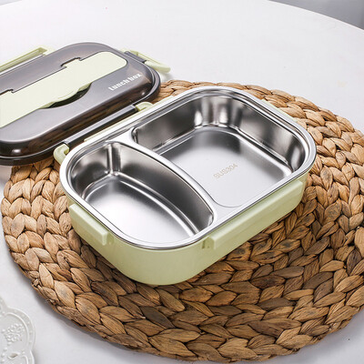 

Queensense Stainless steel lunch box lunch box insulation portable separation office worker lunch box set 18412