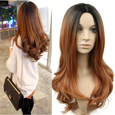 

〖Follure〗Women Natural Gradient Wig Long Curly Hair Synthetic Wig Fashion Costume Wigs