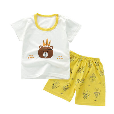 

Fashion Summer Baby Boys Girls Short Sleeve Cartoon Print Tops T-shirt Shorts Toddler Casual Outfits Clothes Sets New