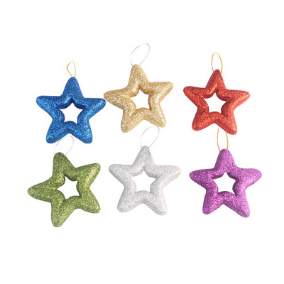 

Toponeto 6PCS Pentagram Christmas Tree Snowflakes Shape Craft Christmas Home Decoration