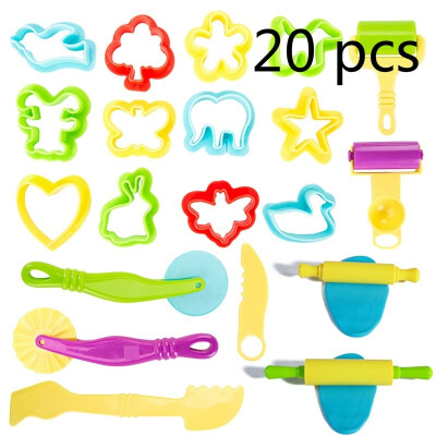 

20Pcs Colorful Play Doh Kits Smart Plasticine Dough Tools for Children To Play Games