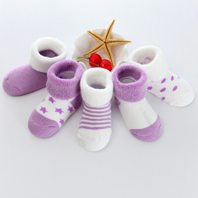

Children Kids Socks 0-3T 5 Pair Baby Boys Girls Cartoon Candy Color Socks Set Cotton Warm Floor Socks Leg Warmer